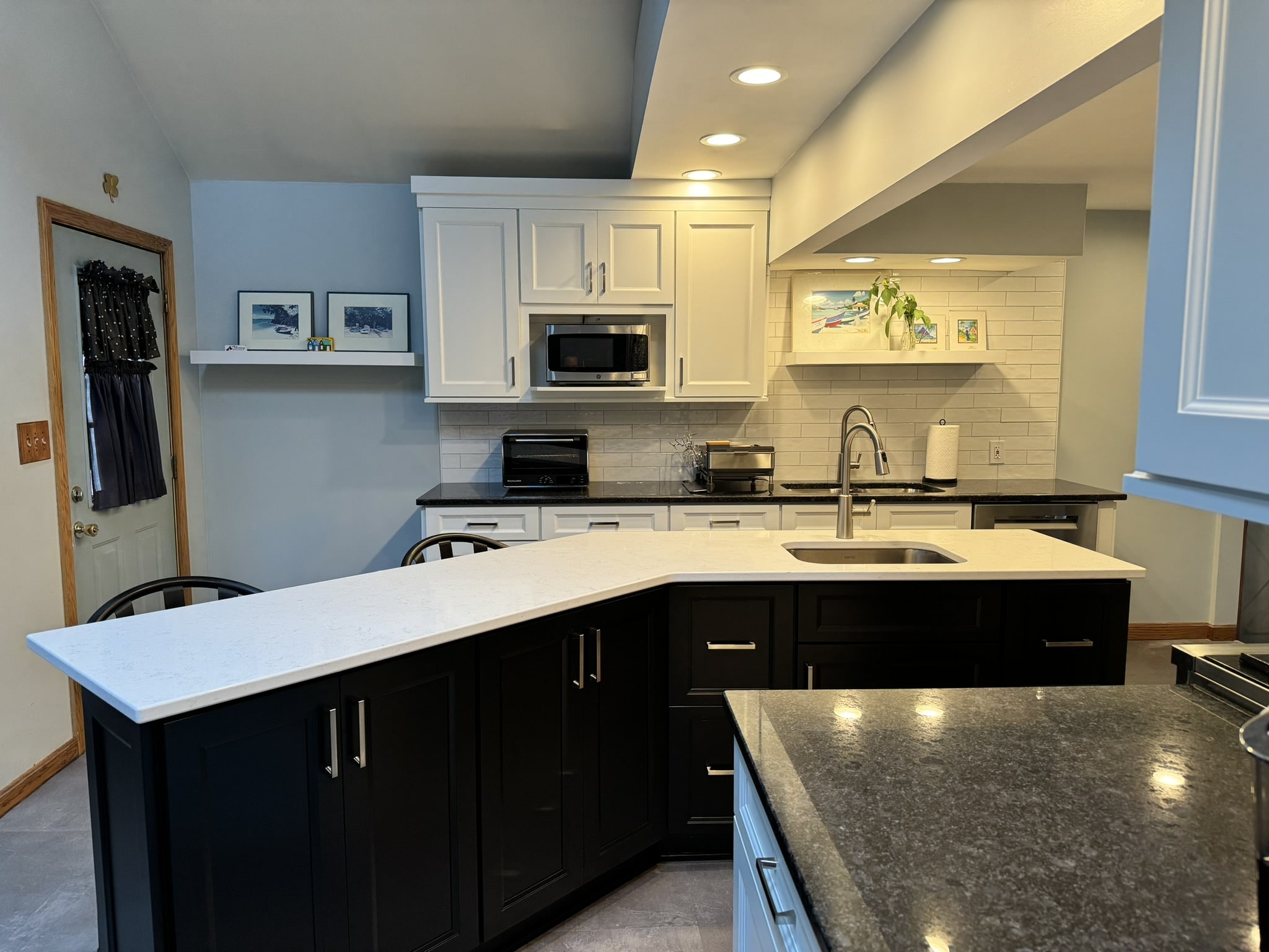 Kitchen island after photo