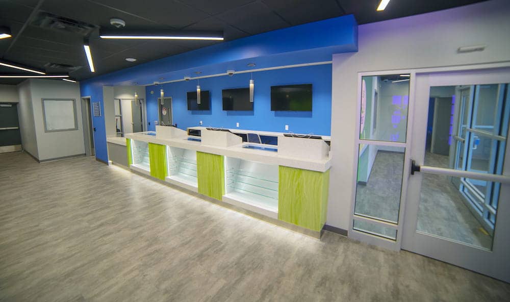Front entrance commercial cabinetry